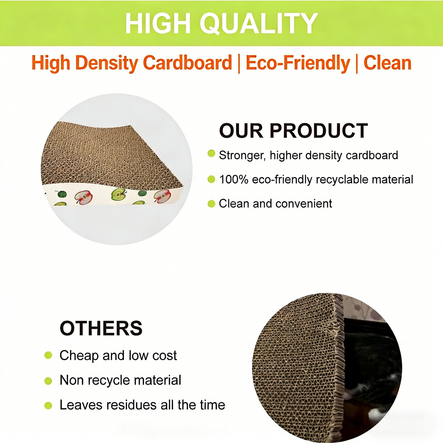 2-Pack Corrugated Cat Scratchers, with Catnip & Double-Sided