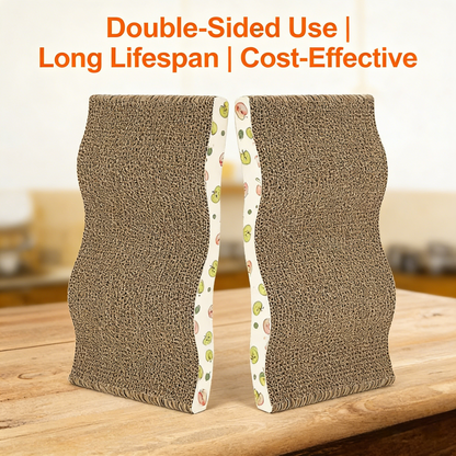 2-Pack Corrugated Cat Scratchers, with Catnip & Double-Sided