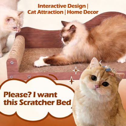 3-Pack Oval Cat Scratcher Bed, Corrugated Cardboard