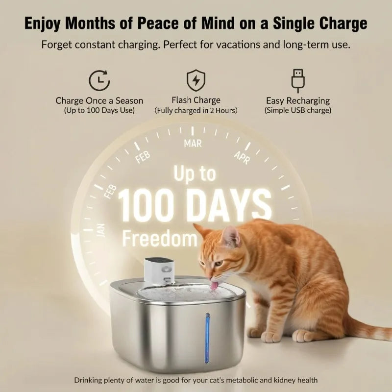 Wireless, Safe, and Fresh: The Ultimate Pet Water Fountain for Peace of Mind